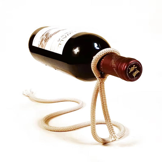 Suspended Rope Wine Holder