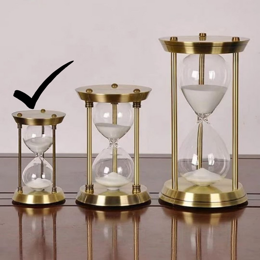 Mini Brass Hourglass - 15 minutes