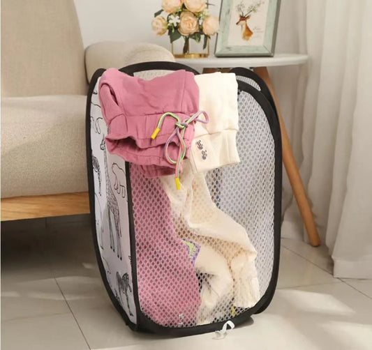 Foldable Mesh Laundry Basket