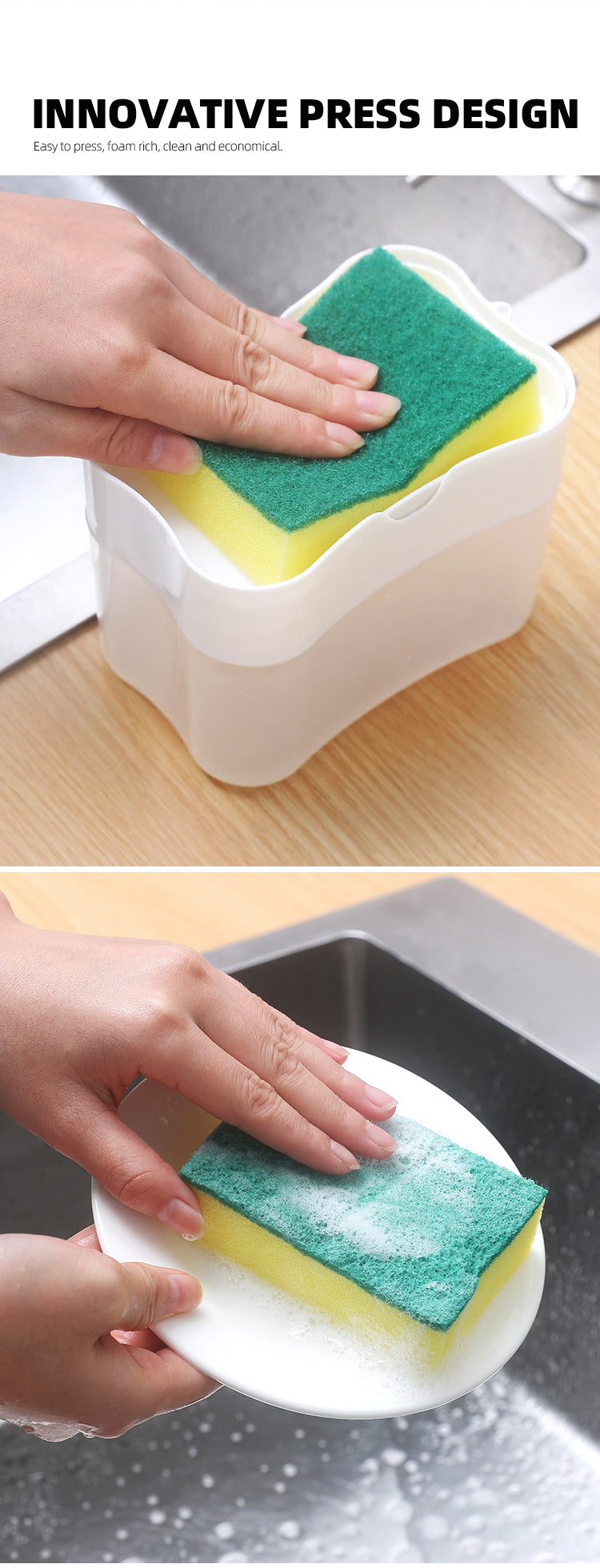 2-in-1 Soap Dispenser with Sponge